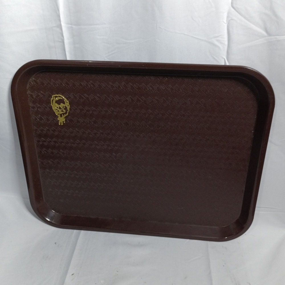 KFC Vintage Fast Food Restaurant Serving Tray Brown Colonel Sanders Logo
